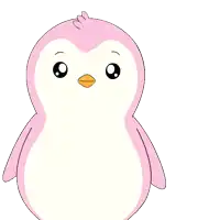 a pink and blue penguin hugging each other with the words " i love you mom "