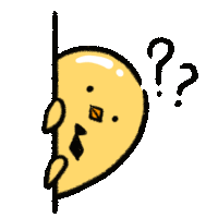 a cartoon drawing of a chicken with a question mark above it 's head