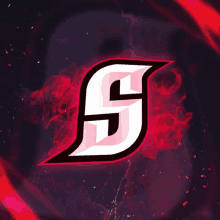 a logo with the letter s on a red background