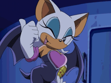 a cartoon character is giving a thumbs up sign