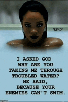 a picture of a woman in a bathtub with a quote from rev.di