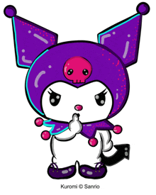 a picture of a cartoon character called kuromi from sanrio