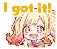 a cartoon of a girl with the words " i got it " above her