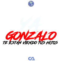 a white background with the name gonzalo on it
