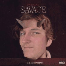 a man with horns is on the cover of the kid nathan album