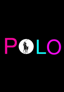 a polo logo with a man riding a horse on it .