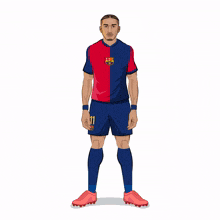 a cartoon of a soccer player with the name raphinha