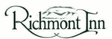 a logo for the richmont inn with a picture of a horse on it .