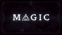 a black background with the word magic written in white letters