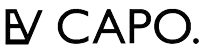 the word capo is written in black letters on a white background