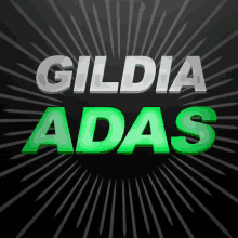 the name gilda adas is displayed in green on a black background