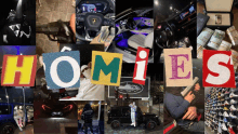 a collage of photos with the word homies in the center