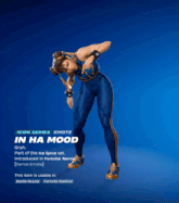 a screenshot of a video game character that says " in ha mood "