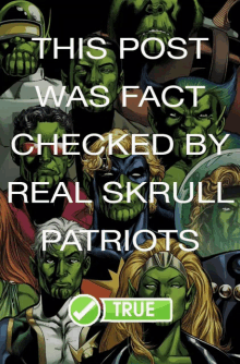 a poster that says this post was fact checked by real skrul patriots