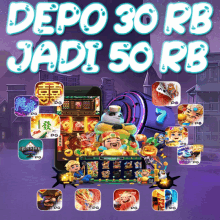 an advertisement for a game called depo 30 rb