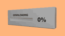 a downloading bar with a percentage of 52 %