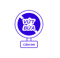 a blue sign that says " vut bua " on it