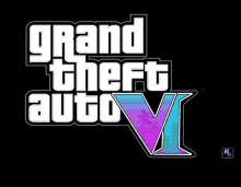 a logo for grand theft auto 6 is shown