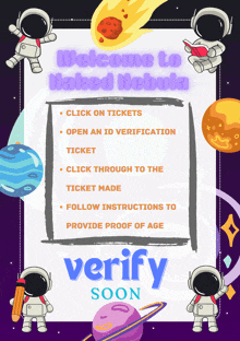 a poster that says " verify soon " on the bottom