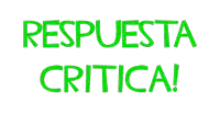 a green sign that says respuesta criticala on a white background