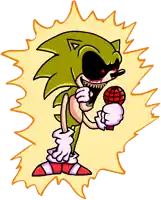 a cartoon of a sonic the hedgehog with a microphone