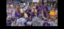 a baseball game between lsu and kentucky is going on