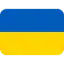 a blue and yellow flag on a white background