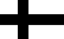 a black cross on a white background