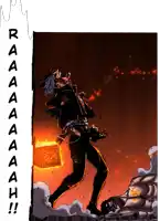 a cartoon of a man holding a book that says r a a a a a h