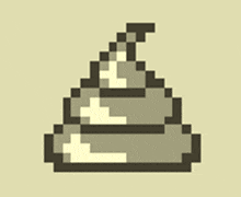 a pixel art drawing of a pyramid with a pointed top