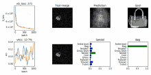 a computer screen shows a test image and a prediction