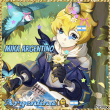 a picture of a boy with the name mika argentina