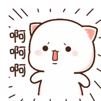 a cartoon cat with chinese writing on it 's chest