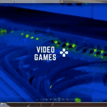 a computer screen shows the video games logo on the screen