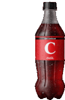 a bottle of coca cola has the letter c on the label