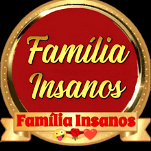 a red circle with the words familia insanos written on it