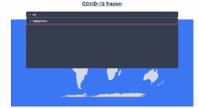 a covid-19 tracker is displayed on a map
