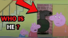 a peppa pig cartoon shows a horse with the number 5 on it