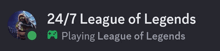 a league of legends logo that says 24/7 league of legends on it