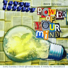 a light bulb is surrounded by books and the words " power of your mind "