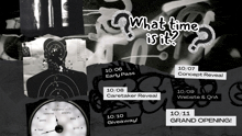 a poster that says what time is it on the top