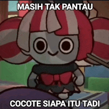 a cartoon character with the words cocote siapa itu tadi written below it