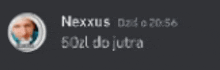 a blurred image of a man in a circle with the name nexxus on it .