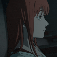 a drawing of a girl with red hair