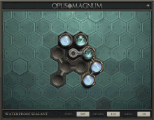 a screenshot of opus magnum shows a hexagonal pattern