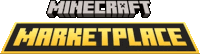 a logo for minecraft marketplace with a white background