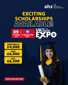 a poster advertising exciting scholarships available