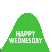 a person riding a bike on a hill with the words happy wednesday