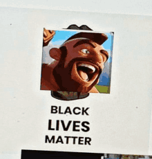 a picture of a man with a beard and the words black lives matter