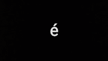 a white letter e on a black background